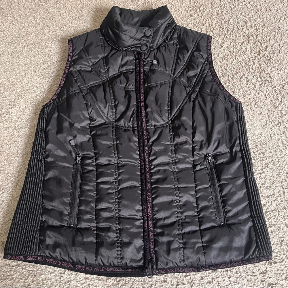 Harley-Davidson®  - Women’s Lightweight Hooded Puffer Vest M Petite